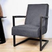 Industriële fauteuil antraciet eco-leer Tiger