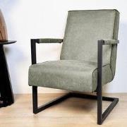 Industriële fauteuil groen eco-leer Tiger