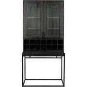 Zuiver Travis Wijnkast/ Drankkast Eikenhout Zwart