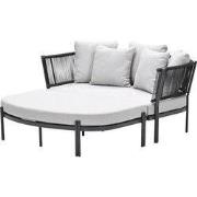 San Remo divanbed - carbon black - rope lava zwart - valley sand