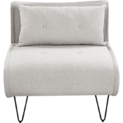 VESTFOLD  - Slaapbank 1-zits - Lichtgrijs - Stof