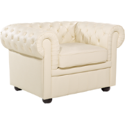 CHESTERFIELD - Chesterfield fauteuil - Lichtbeige - Leer