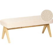 TAMRE - Bankje - Gebroken wit/Lichtbruin - Bouclé