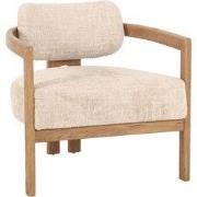 MUST Living Lounge chair Kelly natural,75x73x73 cm, luxor sand