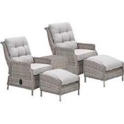Garden Impressions Santa Rosa relax loungestoelen set 5-delig - vintag...