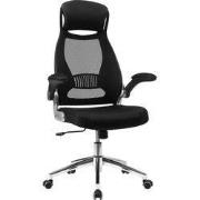 Ergonomische Bureaustoel op Wielen – Zwart – Verstelbare Armleuningen