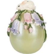 Clayre & Eef Decoratie Beeld Konijn Ø 14x17 cm Wit Kunststof