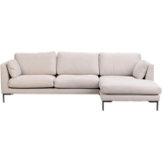 Corwin gestoffeerde hoekbank beige - rechts - 270 cm