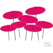 7 stuks! Zonnevangers Rood-Roze (kleur fuchsia) groot 175x20 cm Cazado...