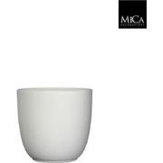 Tusca pot rond wit mat h20xd22,5 cm