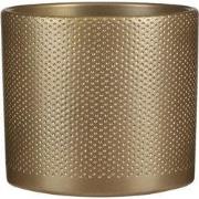 Era pot round gold relief - h17,5xd19,5cm