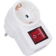 Stekkeradapter met schakelaar 1 stopcontact