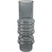 Vaas Marci glas ro 11x11x32 cm grijs
