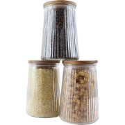 OTIX Voorraadpotten - Glas - met Deksel - Snoeppotten - Set van 3 -  V...