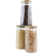 OTIX Voorraadpotten - Glas - met Deksel - Snoeppotten - Set van 3 -  V...