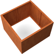 Artesa Rechthoekige plantenbak cortenstaal L120 x B120 x H80 cm zonder...