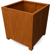 Artesa plantenbak cortenstaal met 10 cm poten L100 x B100 x H110 cm