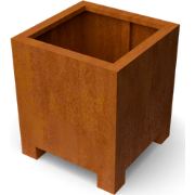 Artesa plantenbak cortenstaal met 10 cm poten L60 x B60 x H70 cm