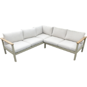 Flint cornerset natural taupe/acacia light teak look incl. ivory olefi...