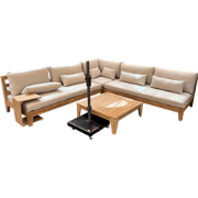 Kailua hoeklounge acacia white wash/sahara sand 5-delig