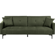 LUCAN - Slaapbank 3-zits - Donkergroen - Polyester