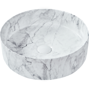 MANIS - Wastafel - Wit marmer -  40 cm - Keramiek