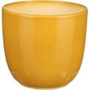 Tusca pot rond oker - h16xd17cm
