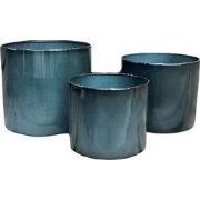 Pot Cylinder Vibrant Grijs M 27x22cm