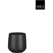 Amber pot rond d.grijs mat h11,5xd12 cm