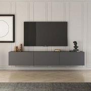 West Zwevend TV Meubel Antraciet 150 cm Melamine