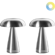 KULFO - Tafellamp set van 2 - Zilver - IJzer