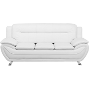 LEIRA - Driezitsbank - Wit  - Kunstleer