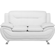 LEIRA  - Tweezitsbank - Wit - Kunstleer