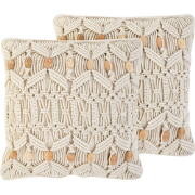 NICAEA - Sierkussen set van 2 - Beige - 45 x 45 cm - Katoen