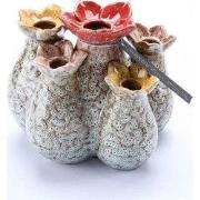 Villa Pottery  Blauw mix bloemenvaas Flowerfield  20 x 15 x 18H