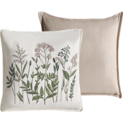 FERNA - Set van 2 sierkussens - Beige/Wit - 45 x 45 cm - Katoen