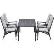 Garden Impressions Kasper tuinset 5-delig - tuintafel 160x84 cm donker...