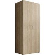 Meubella - Kledingkast Bernd - Licht eiken - 74 cm