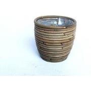 Pot rond ballon streep D15H14 cm