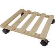 Planttrolley vurenhout FSC naturel H7,4 x 35 x 35 cm