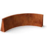 Fronta Keerwanden cortenstaal binnenbocht L100 x B100 x H20 cm