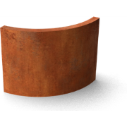 Fronta Keerwanden cortenstaal buitenbocht L50 x B50 x H20 cm