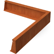 Fronta Keerwanden cortenstaal hoekstuk buitenhoek L100 x B10 x H20 cm