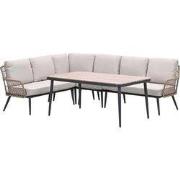 Garden Impressions Kalibo hoek lounge dining set R 4-delig - donker gr...