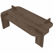 Rechthoekige Salontafel met afgeronde randen L120 cm RIVE