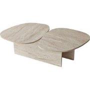 Salontafel met twee bladen in organische vorm L125 cm - CÉLESTE