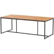 Quatro Tafelframe Antracite met Teak Tafelblad 220 x 95 cm