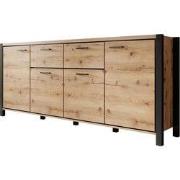 Meubella - Dressoir Acapulco - Eiken - Zwart - 213 cm