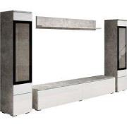 Meubella - Wandmeubel Variety - Wit - Betonlook