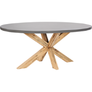 ORISTANO - Tuintafel - Lichthout/Grijs - 190 x 100 cm - Beton